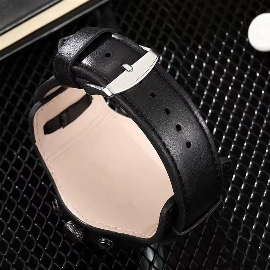 Ka Ren Men's Large Dial Belt Watch Brown Leather — feature 10