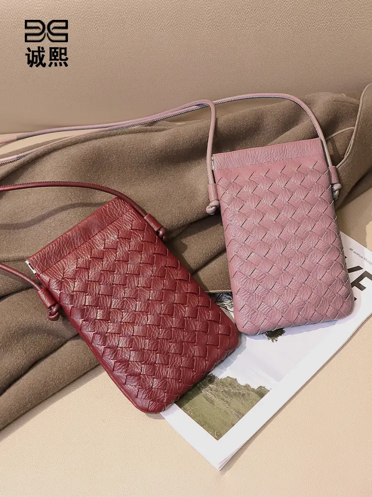 Green Handwoven Phone Bag for Women - Image 15