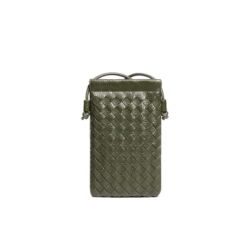 Green Handwoven Phone Bag for Women - Image 7