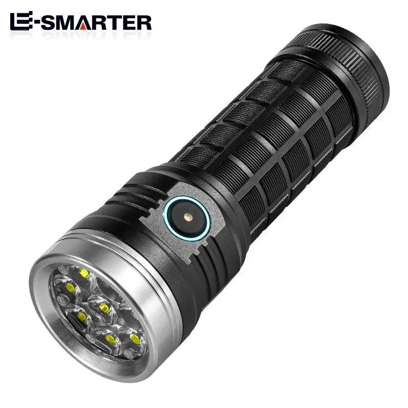 8XHP360 LED Camping Flashlight Aluminum Black