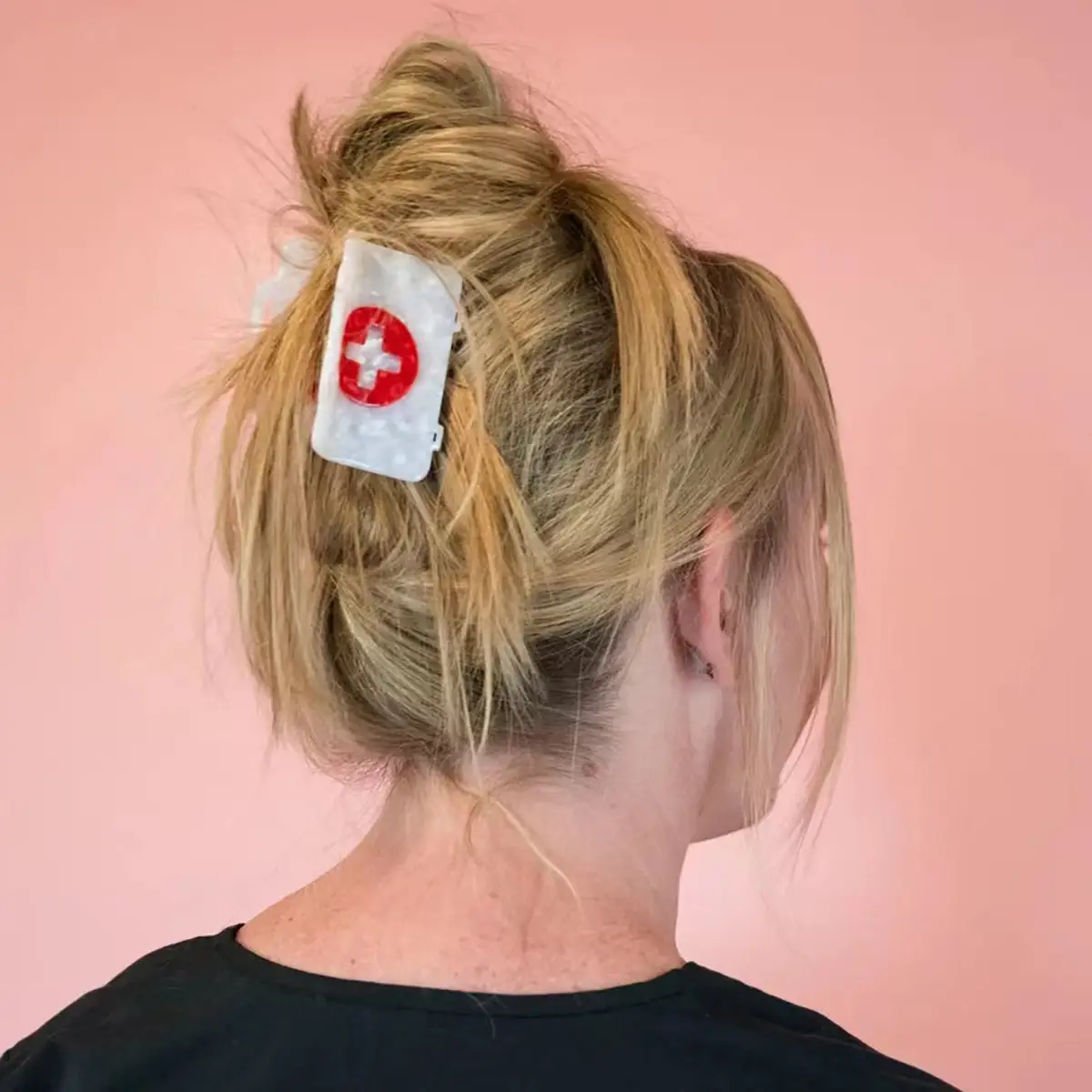 Nurse Series Medicine Box Grab Clip Acetate Hair Catch Clip