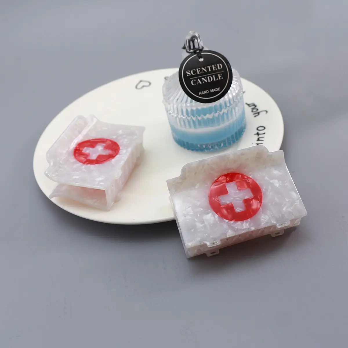 Nurse Series Medicine Box Grab Clip Acetate Hair Catch Clip