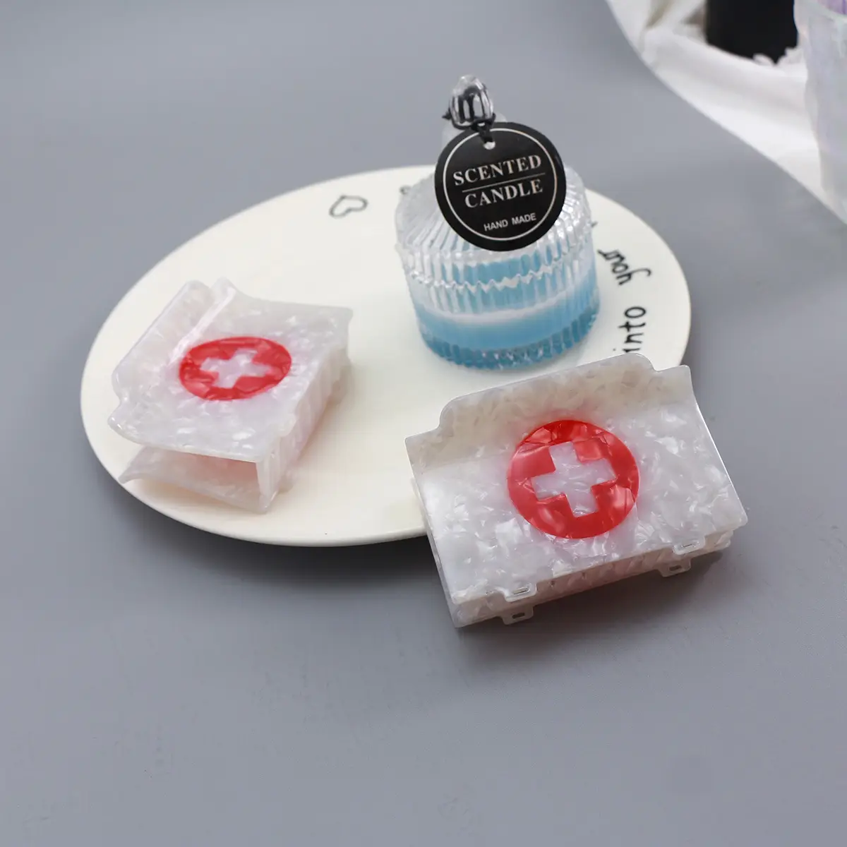 Nurse Series Medicine Box Grab Clip Acetate Hair Catch Clip — feature 4