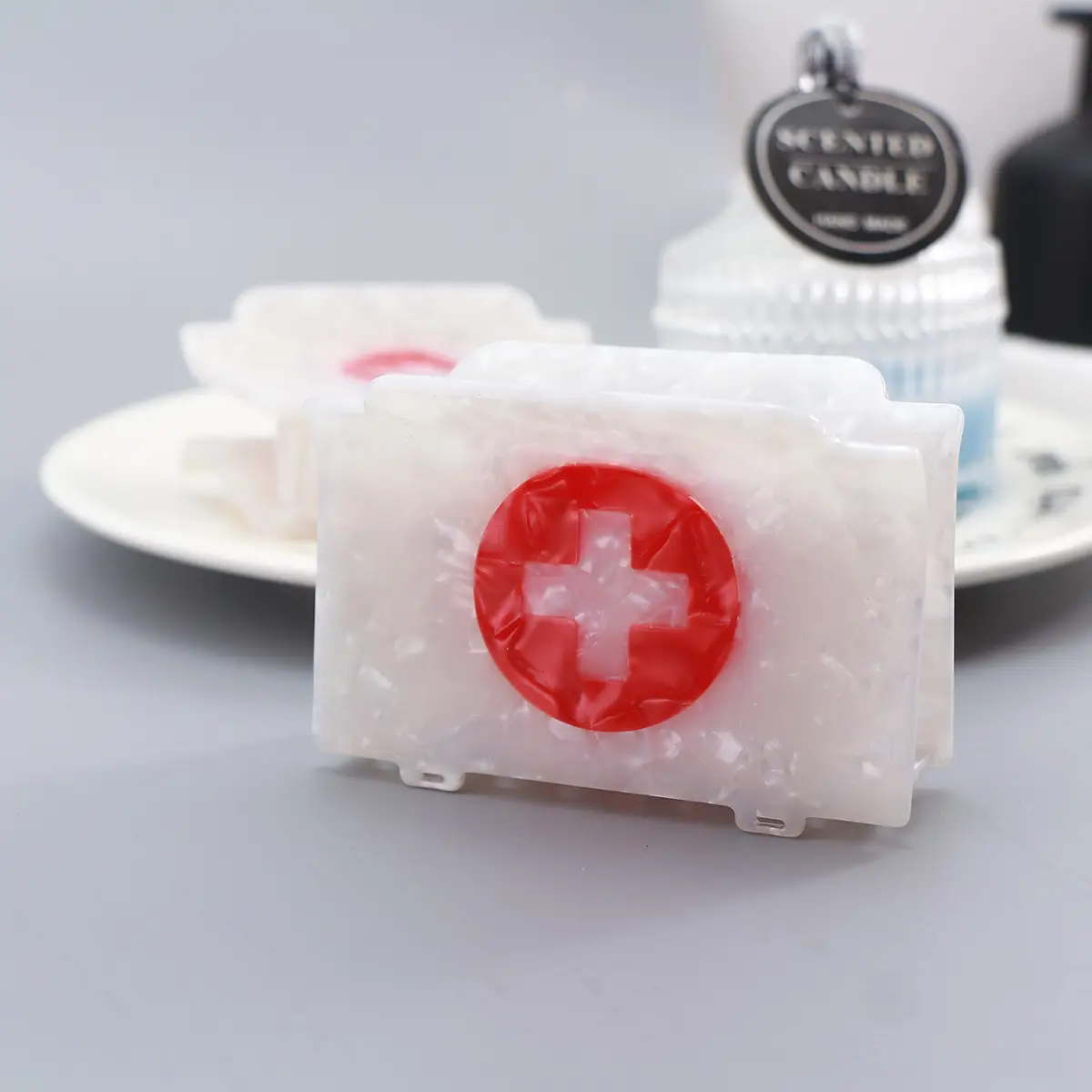 Nurse Series Medicine Box Grab Clip Acetate Hair Catch Clip — feature 5