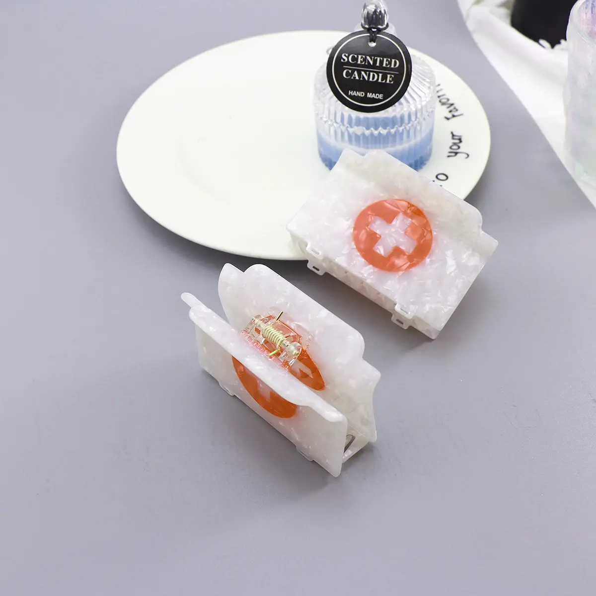 Nurse Series Medicine Box Grab Clip Acetate Hair Catch Clip — feature 6