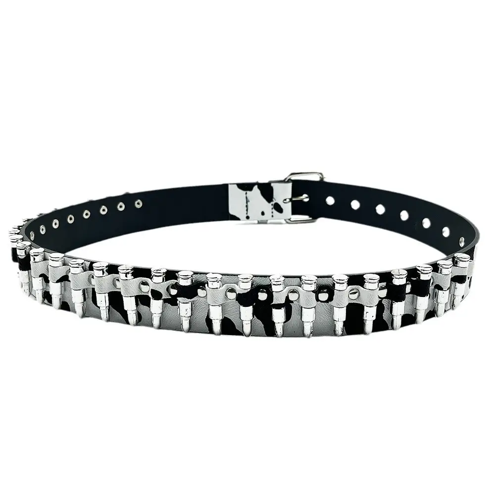 Men's Multi Color Bullet Belt with Buckle