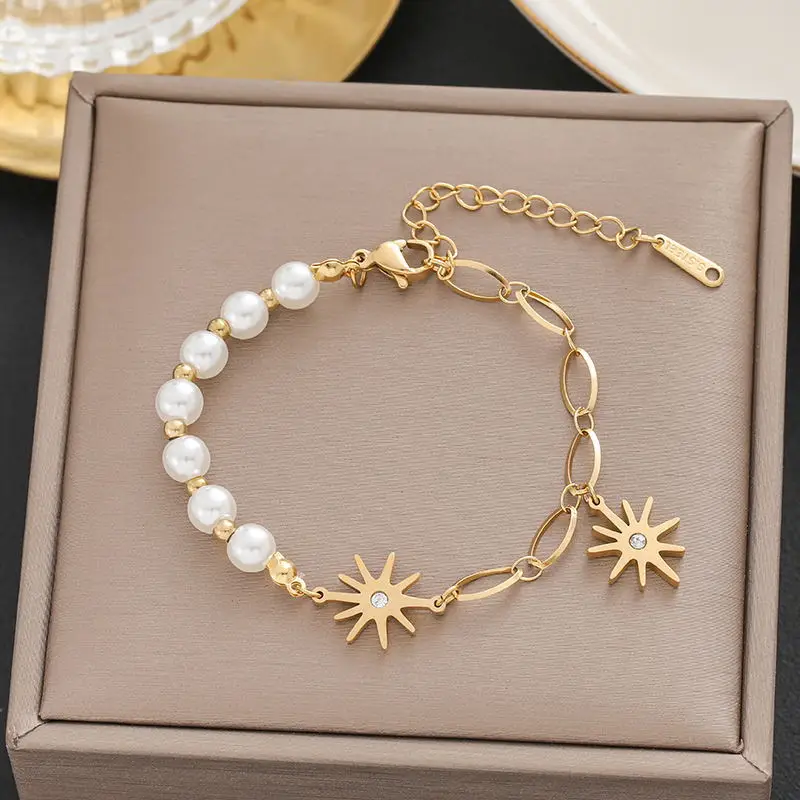 Gold Star Pendant Bracelet for Women - Image 39