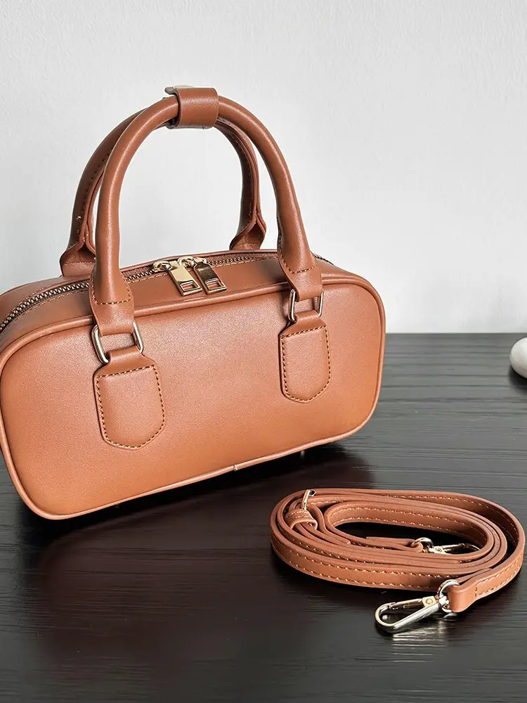 Women Retro Square Shoulder Messenger Bag Tan 2023 - Image 4