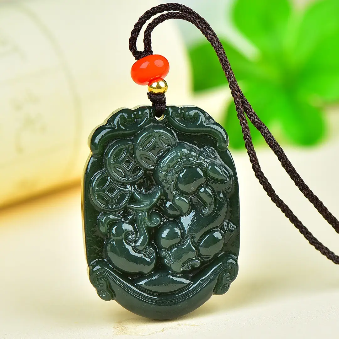 Hetian Jade Pendant "Eight Directions to Make Money Brave" - Image 4