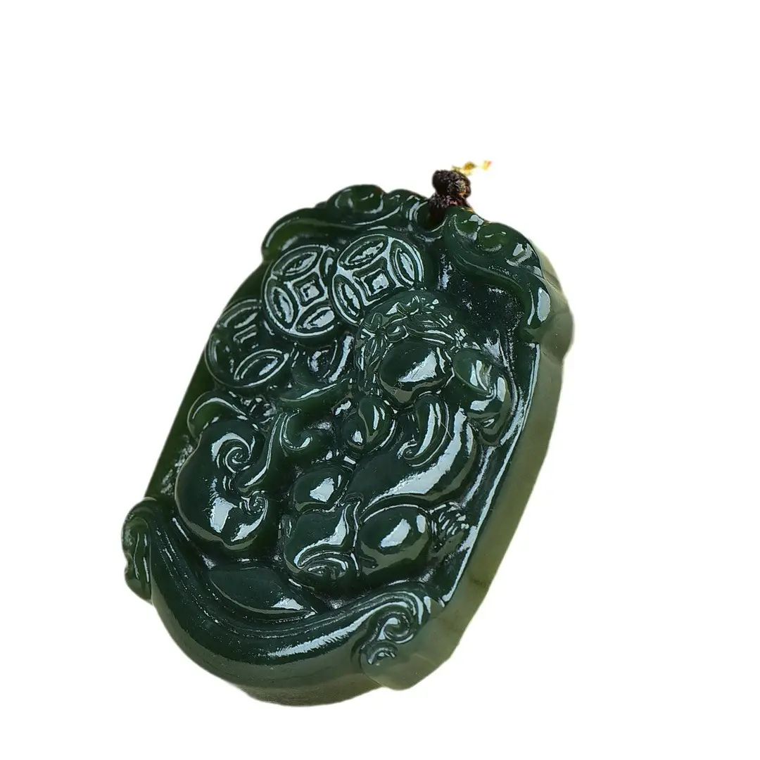 Hetian Jade Pendant "Eight Directions to Make Money Brave" - Image 5