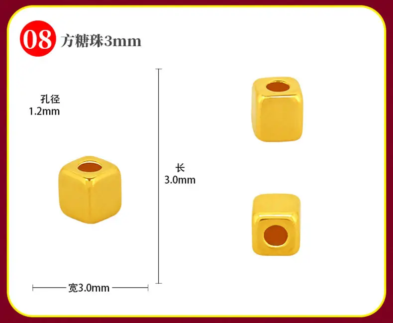 Gold Broken Golden Triangle Bead Set 999 Twisted — feature 12