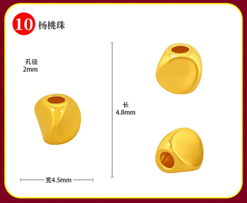 Gold Broken Golden Triangle Bead Set 999 Twisted — feature 14