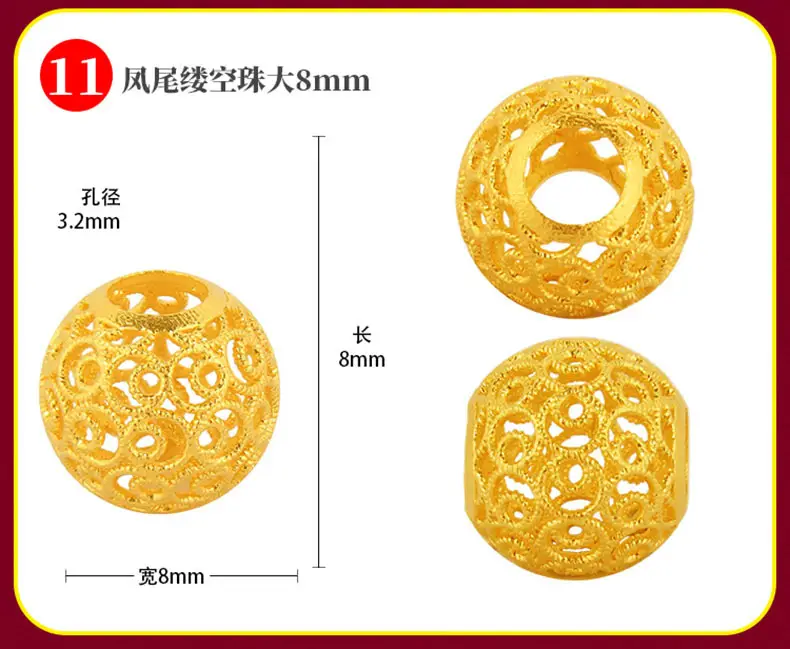 Gold Broken Golden Triangle Bead Set 999 Twisted — feature 15