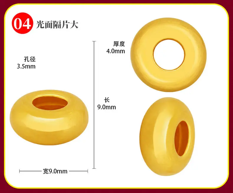Gold Broken Golden Triangle Bead Set 999 Twisted — feature 8