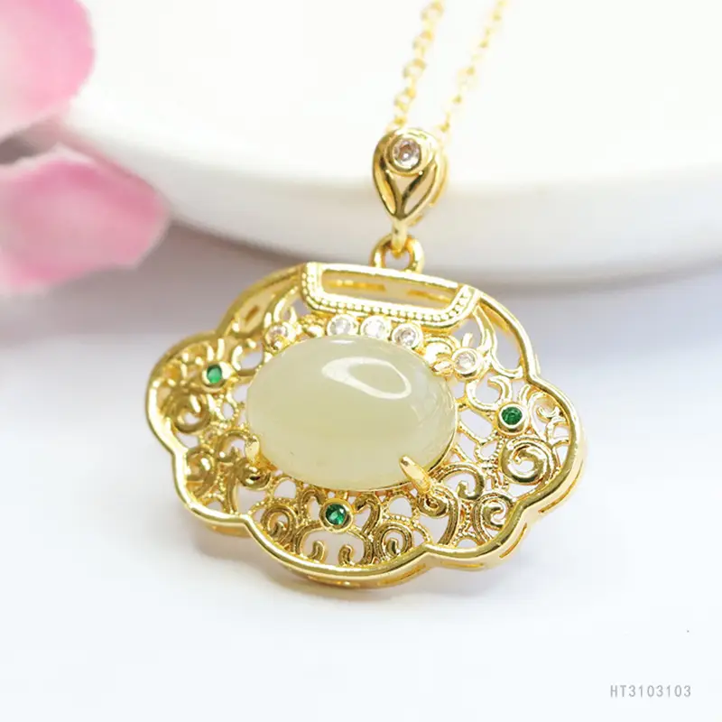 Guan Yu Jade Pendant Necklace with Royal Design - Image 3
