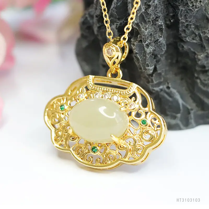 Guan Yu Jade Pendant Necklace with Royal Design - Image 5
