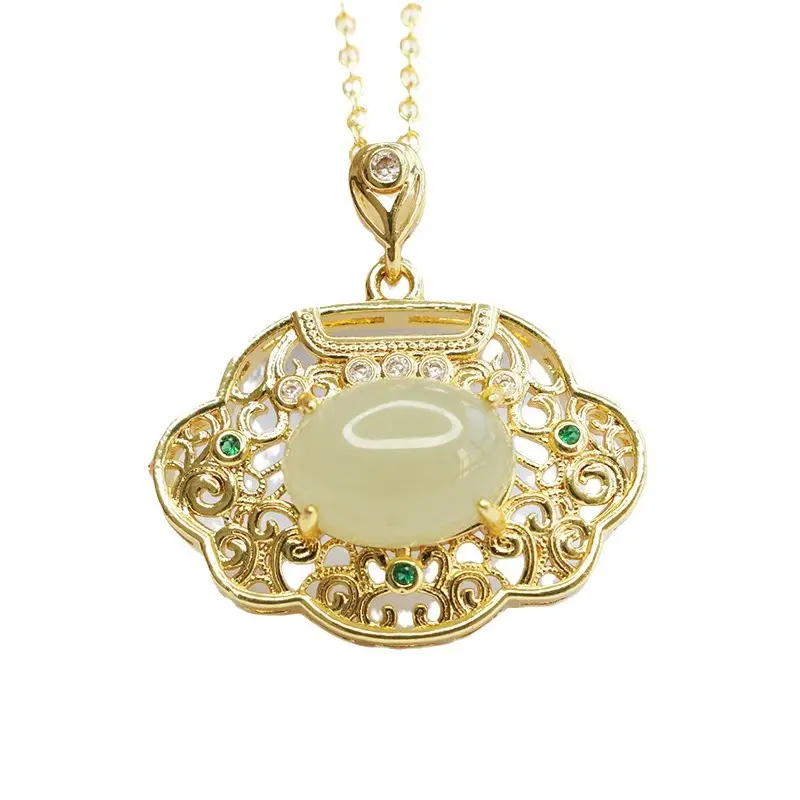 Guan Yu Jade Pendant Necklace with Royal Design - Image 6