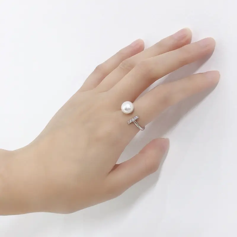 18K Real Gold Pearl Ring with Live Broadcast Cross Border Design — feature 12