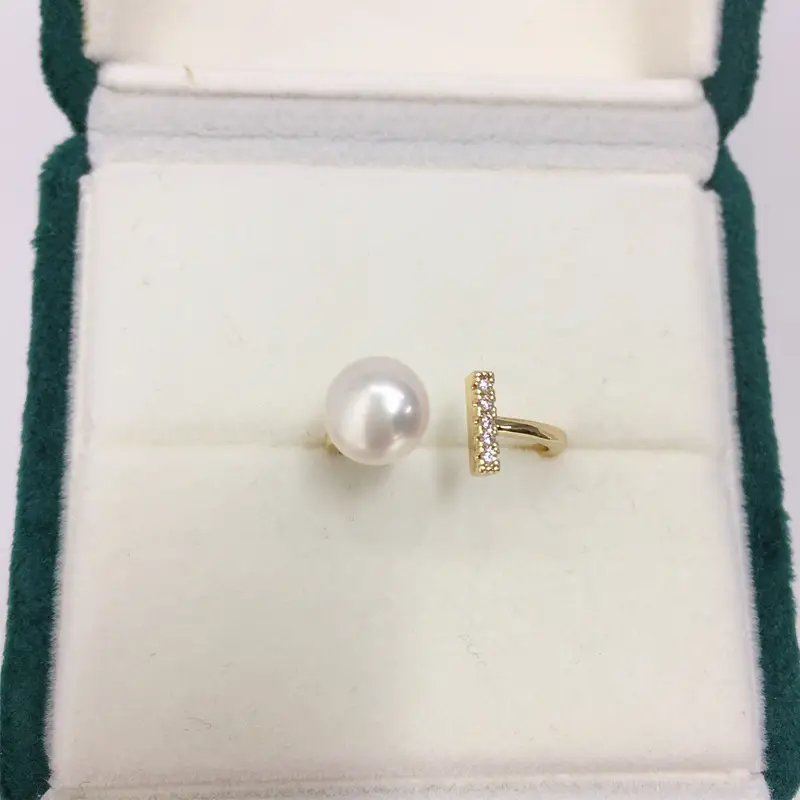 18K Real Gold Pearl Ring with Live Broadcast Cross Border Design — feature 5