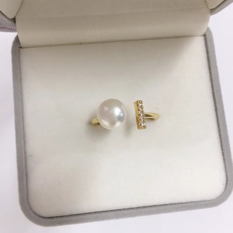 18K Real Gold Pearl Ring with Live Broadcast Cross Border Design — feature 8