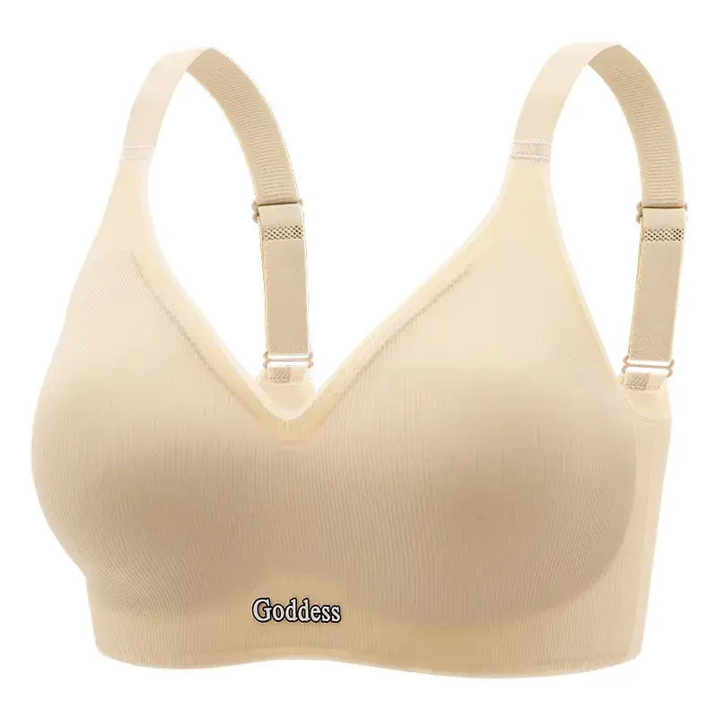 Goddess Gray Fixed Cup Seamless Latex Sports Bra