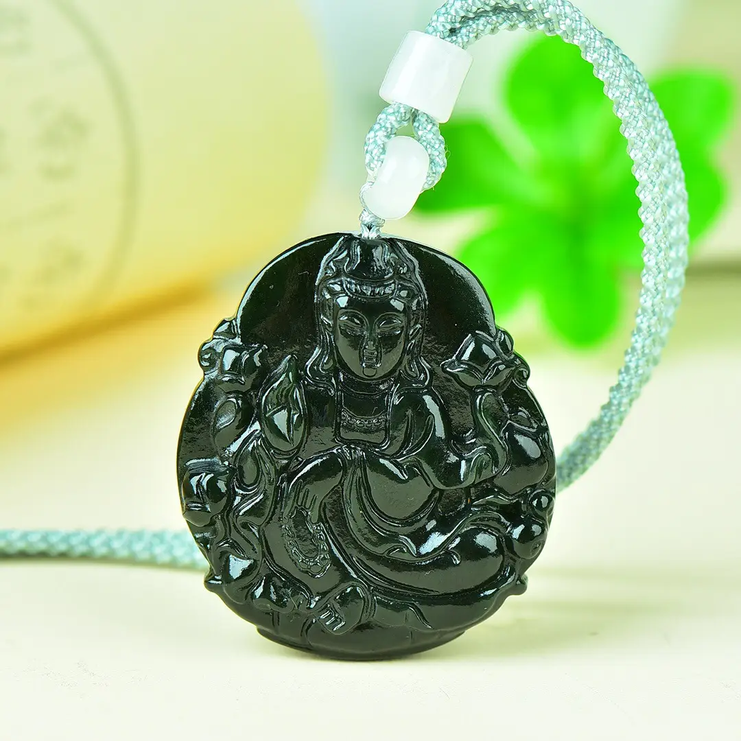 Auspicious Guanyin Jade Pendant for Men — feature 7