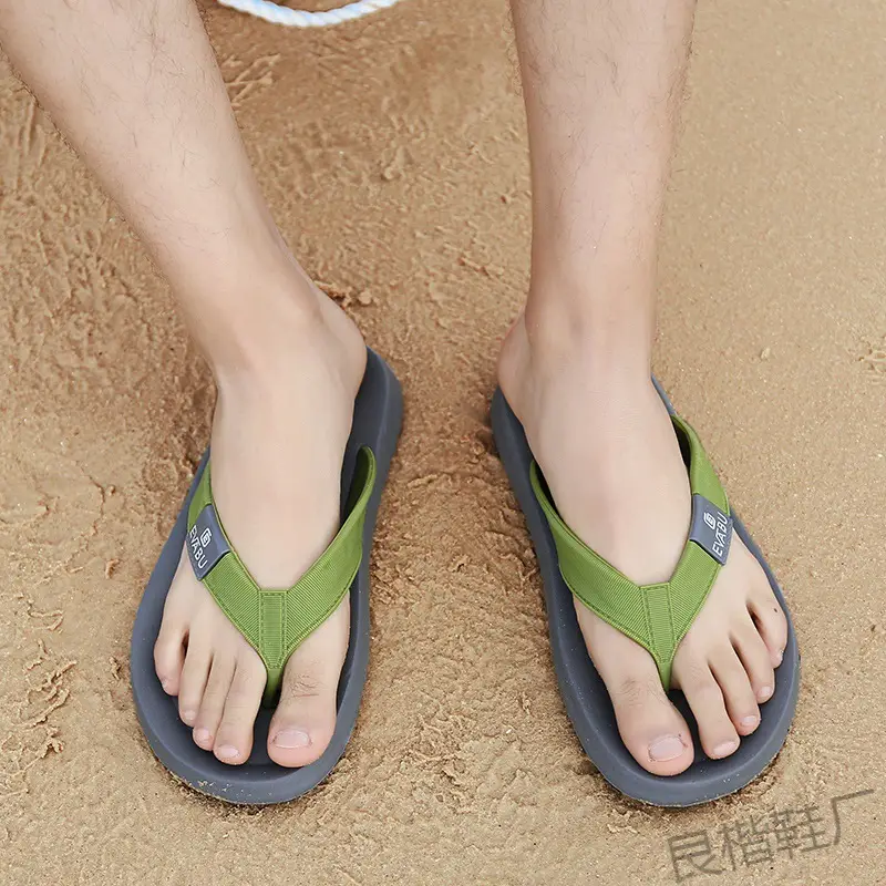 Jinjiang factory summer new flip flops wholesale men's non-slip soft bottom beach shoes EVA flip-flops ins fashion - Image 6