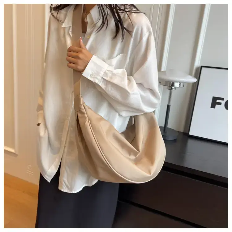 Women's Orange Canvas Shoulder Messenger Bag Large Capacity — feature 10