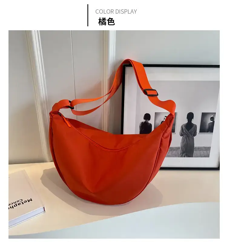 Women's Orange Canvas Shoulder Messenger Bag Large Capacity — feature 19