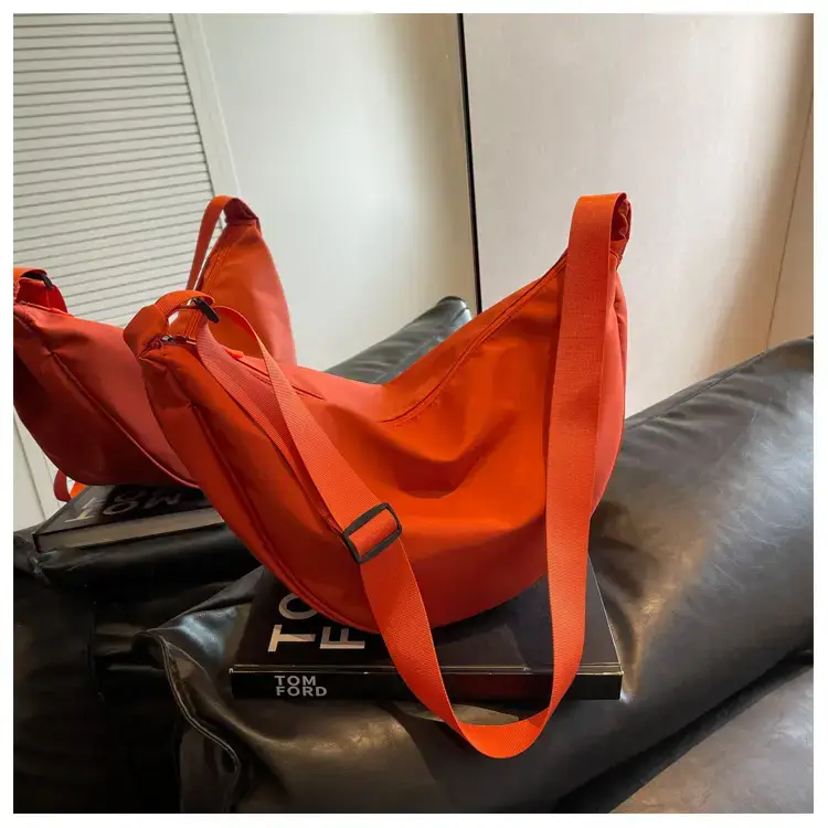 Women's Orange Canvas Shoulder Messenger Bag Large Capacity — feature 35