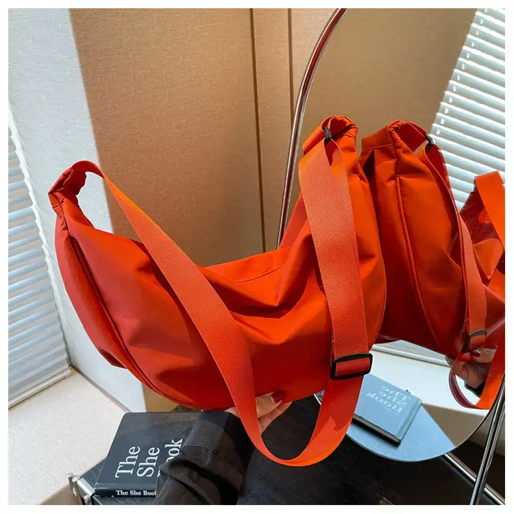 Women's Orange Canvas Shoulder Messenger Bag Large Capacity — feature 38