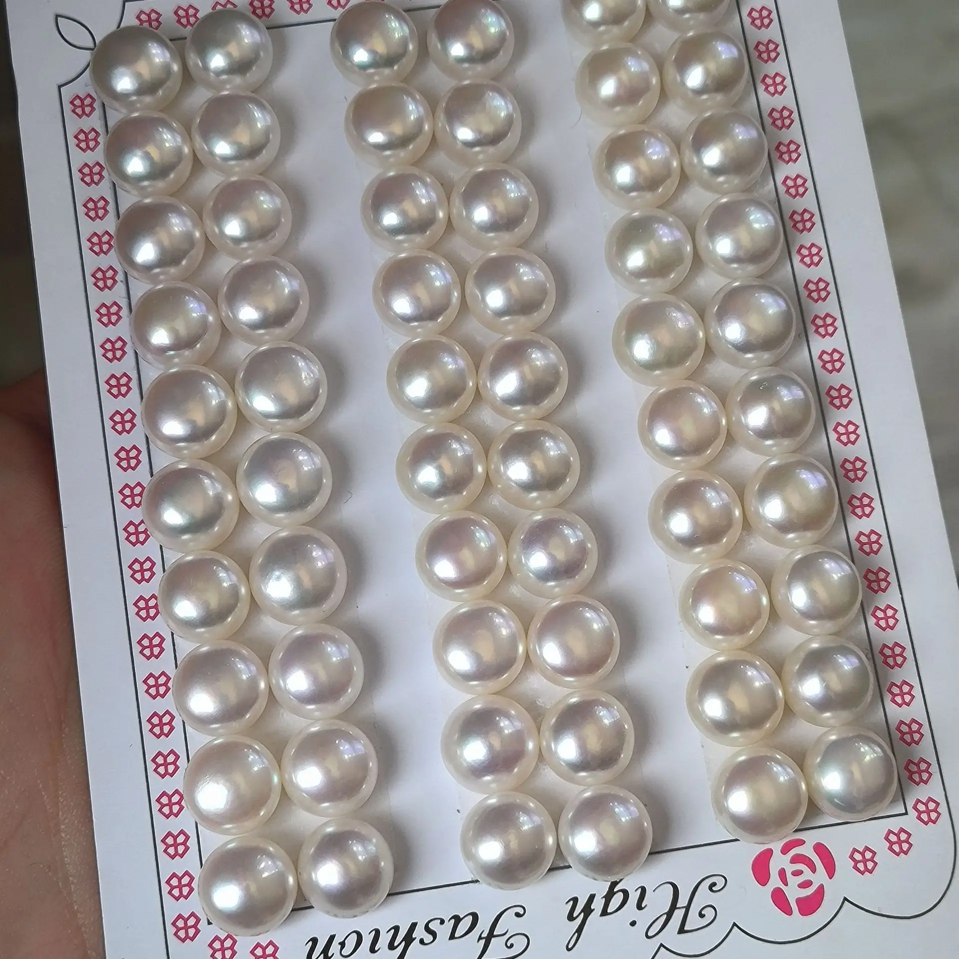 Freshwater Pearl Flat Round High Fat Beads 9-9.5mm — feature 6