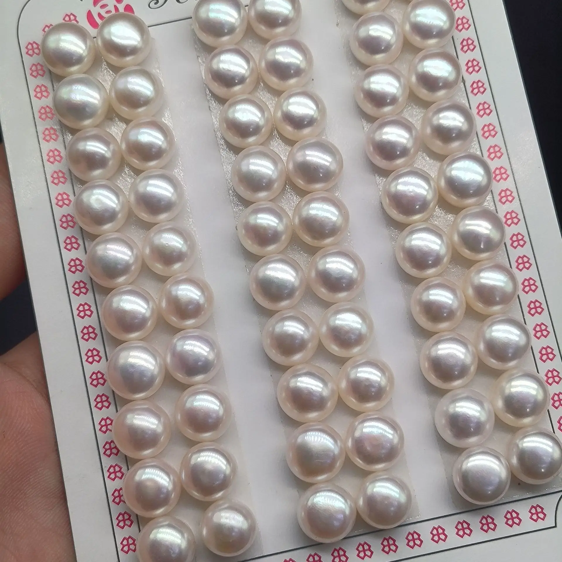 Freshwater Pearl Flat Round High Fat Beads 9-9.5mm — feature 9