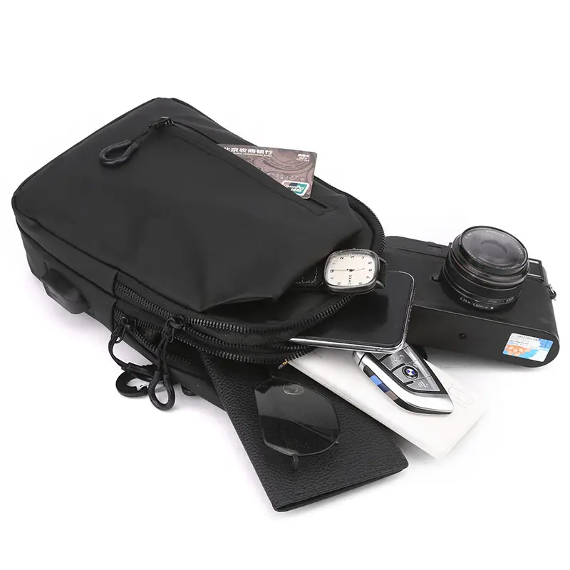 Men's Black Shoulder Messenger Bag Large Capacity Casual Versatile - Image 5
