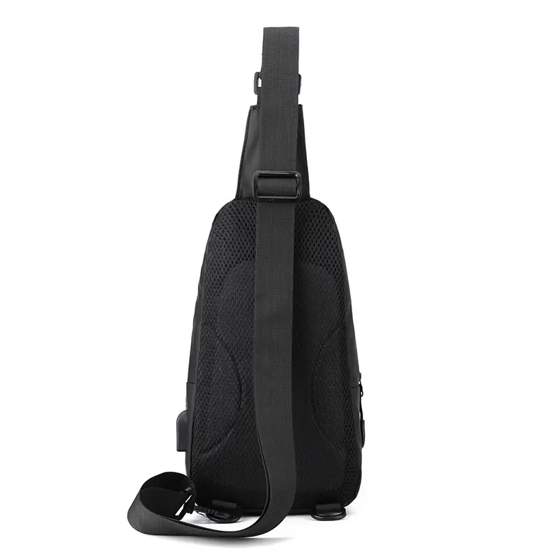 Men's Black Shoulder Messenger Bag Large Capacity Casual Versatile — feature 26