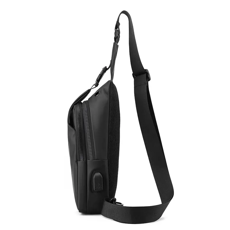 Men's Black Shoulder Messenger Bag Large Capacity Casual Versatile — feature 27