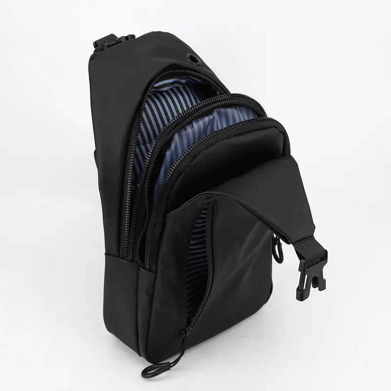 Men's Black Shoulder Messenger Bag Large Capacity Casual Versatile — feature 9