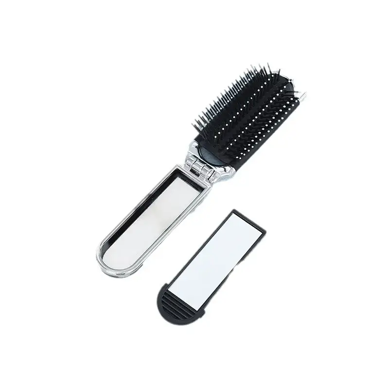 Folding Hair Brush Mirror Portable Air Cushion Comb - Image 7