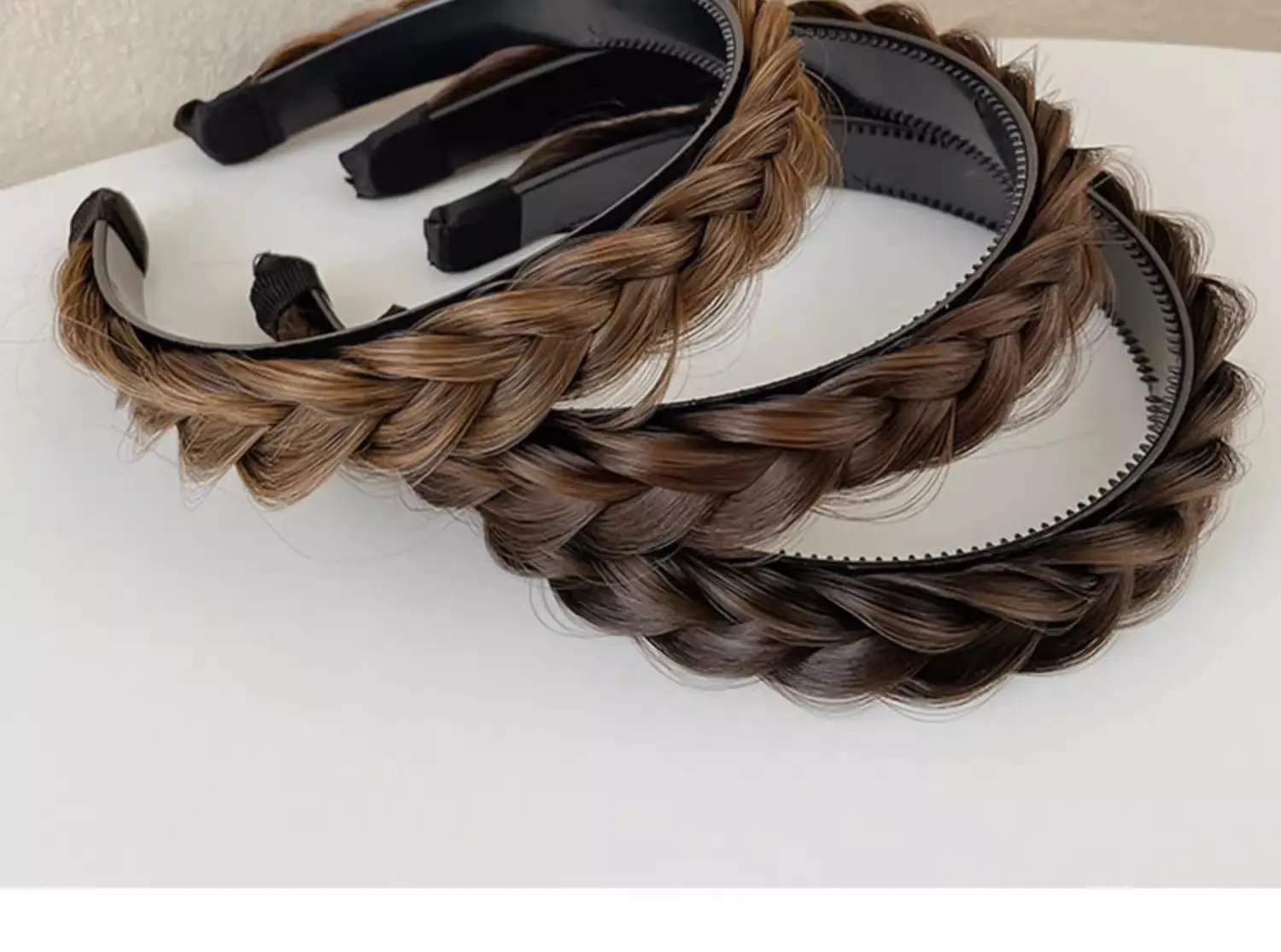 Women's Fishbone Braided Hair Clip Headband — feature 27