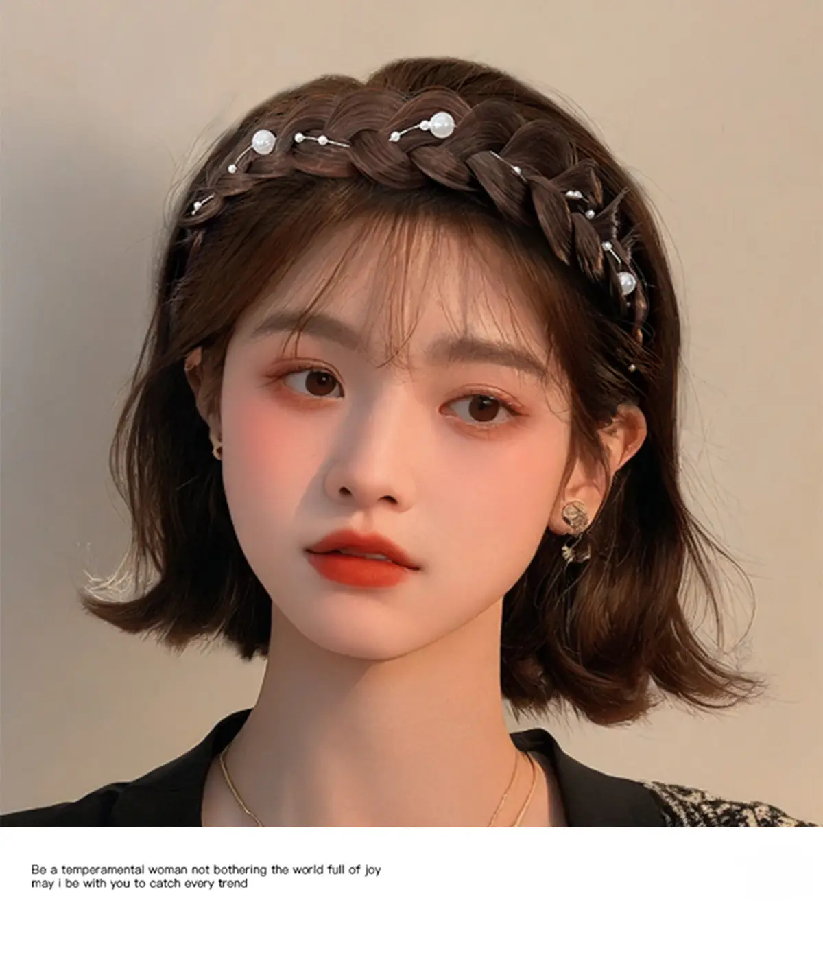 Twist Braid Wig Headband Female Fishbone Braid Non-Slip Hairpin — feature 20
