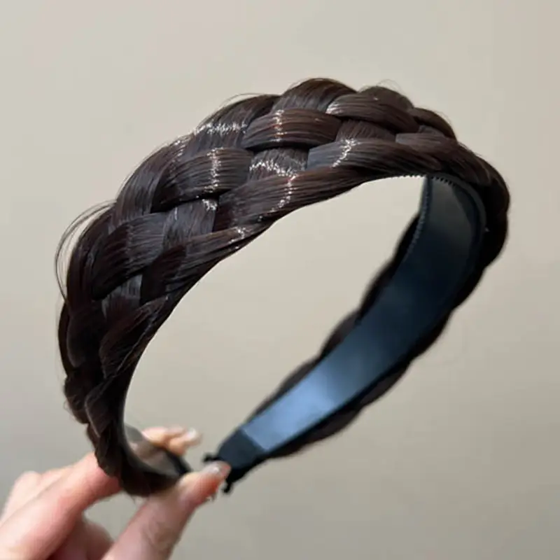 Twist Braid Wig Headband Female Fishbone Braid Non-Slip Hairpin - Image 5