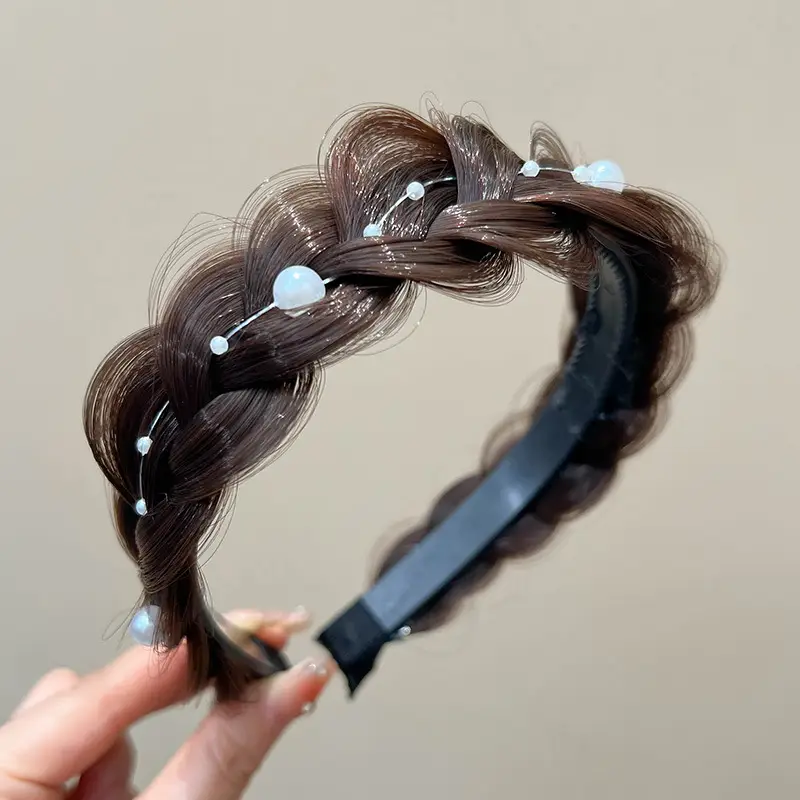 Twist Braid Wig Headband Female Fishbone Braid Non-Slip Hairpin - Image 2