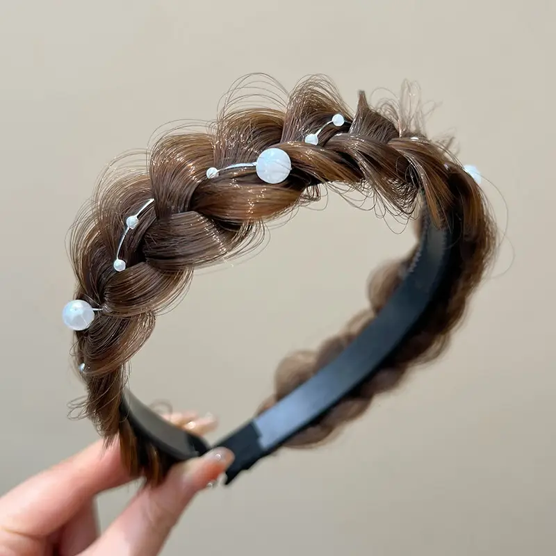 Twist Braid Wig Headband Female Fishbone Braid Non-Slip Hairpin - Image 3