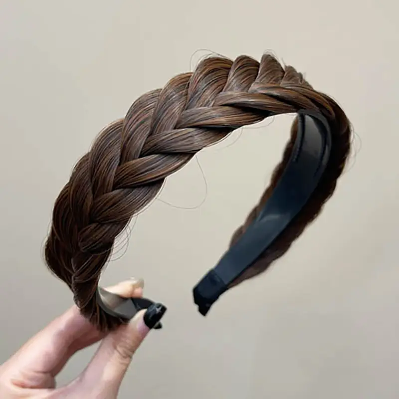 Twist Braid Wig Headband Female Fishbone Braid Non-Slip Hairpin - Image 4