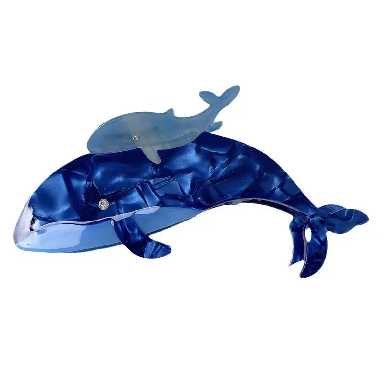Green Marine Shark Acetate Hairpin Clip - Image 41