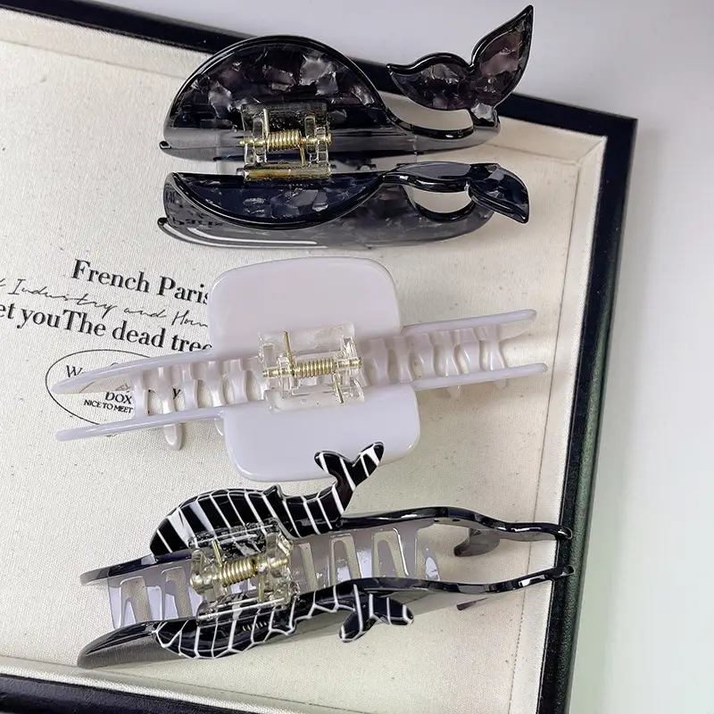 Green Marine Shark Acetate Hairpin Clip — feature 11