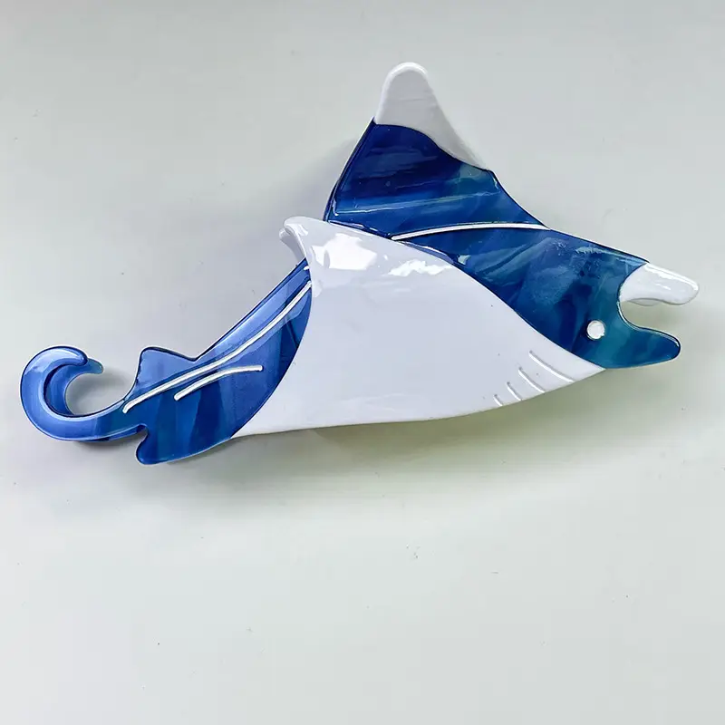 Green Marine Shark Acetate Hairpin Clip - Image 22