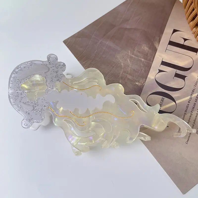 Green Marine Shark Acetate Hairpin Clip - Image 24