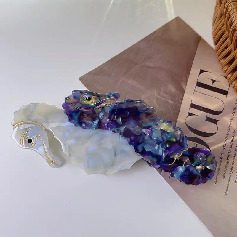 Green Marine Shark Acetate Hairpin Clip - Image 31