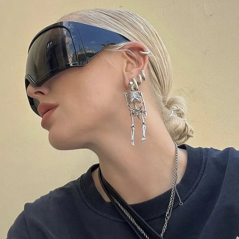 Kedun Oversized Sunglasses Futuristic Tech Protective Punk - Image 5